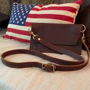 Leather crossbody purse